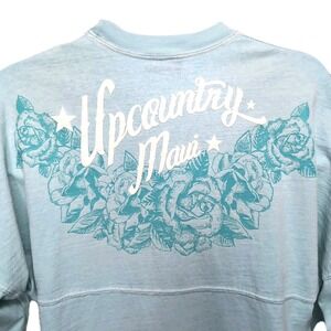 Spirit Jersey Shirt Upcountry Maui Oversized Unisex Size S Aqua Blue Cotton READ